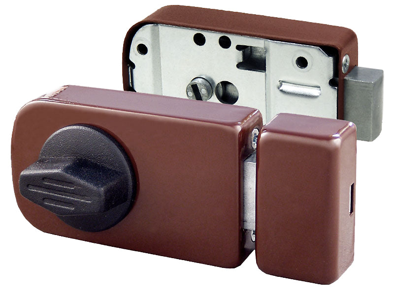 Minos Surface-mounted Lock With 50mm Brown Cylinder