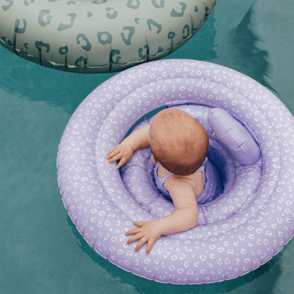 Galleggiante per bebè Swim Essentials - Lila - Leopardo - 0/1 anno