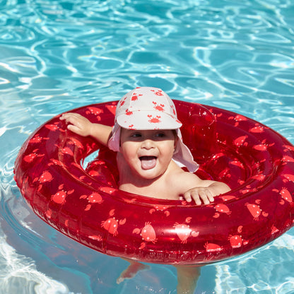 Swim Essentials napsapka - bézs/piros - rák