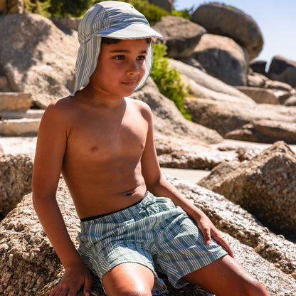 Swim Essentials napsapka - zöld/fehér - Resort Stripe