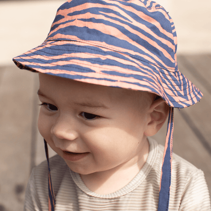Swim Essentials Sun Hat - Blue/orange - Vibrant Stripes