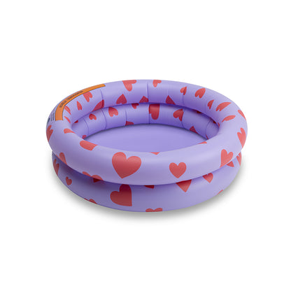 Swim Essentials Baby Pool - Purple - Hearts - Ø 60 Cm