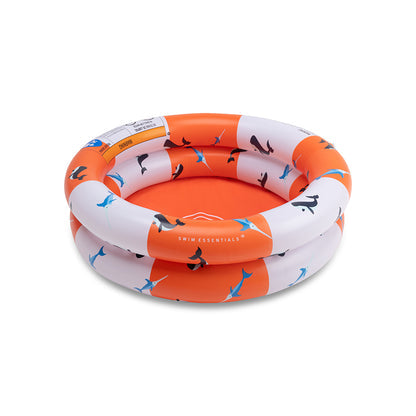 Swim Essentials Baby Pool - Red/white - Ocean Stripes - Ø 60 Cm