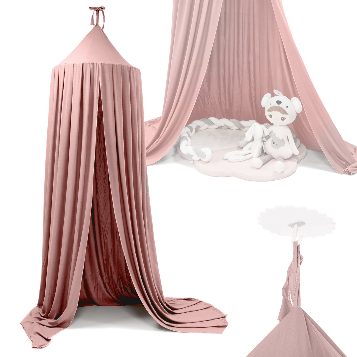 Canopy Curtain Tipi Tent Hanging Pink
