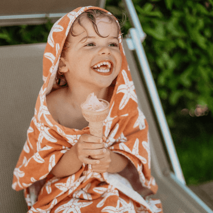 Swim Essentials Beach Poncho - Orange - Seastar