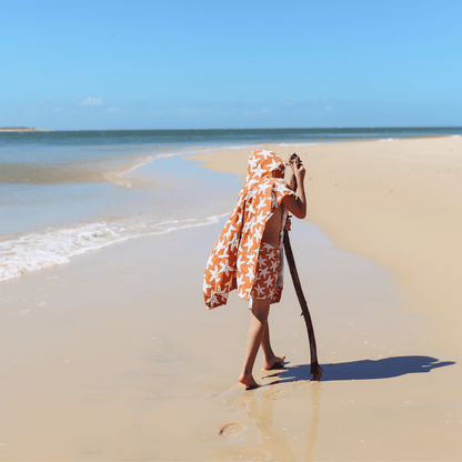 Swim Essentials Beach Poncho - Orange - Seastar