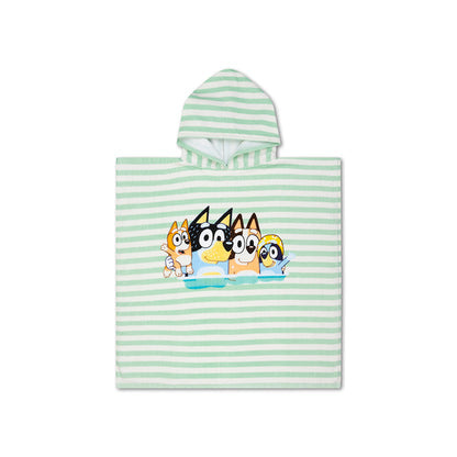 Swim Essentials Beach Poncho - White/blue - Bluey - 65 X 65 Cm