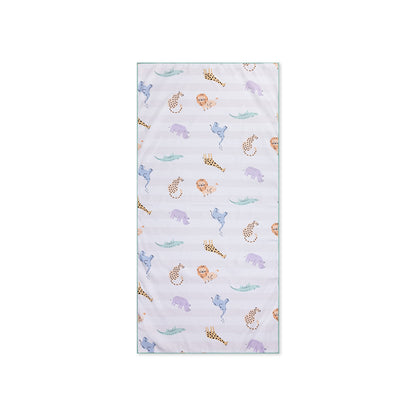 Toalla de playa Swim Essentials de microfibra - Multicolor - Vida salvaje - 135 x 65 cm