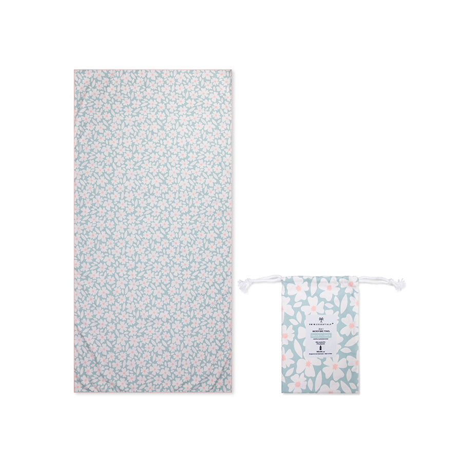 Swim Essentials Strandtuch aus Mikrofaser – Grün – Florish – 180 x 90 cm