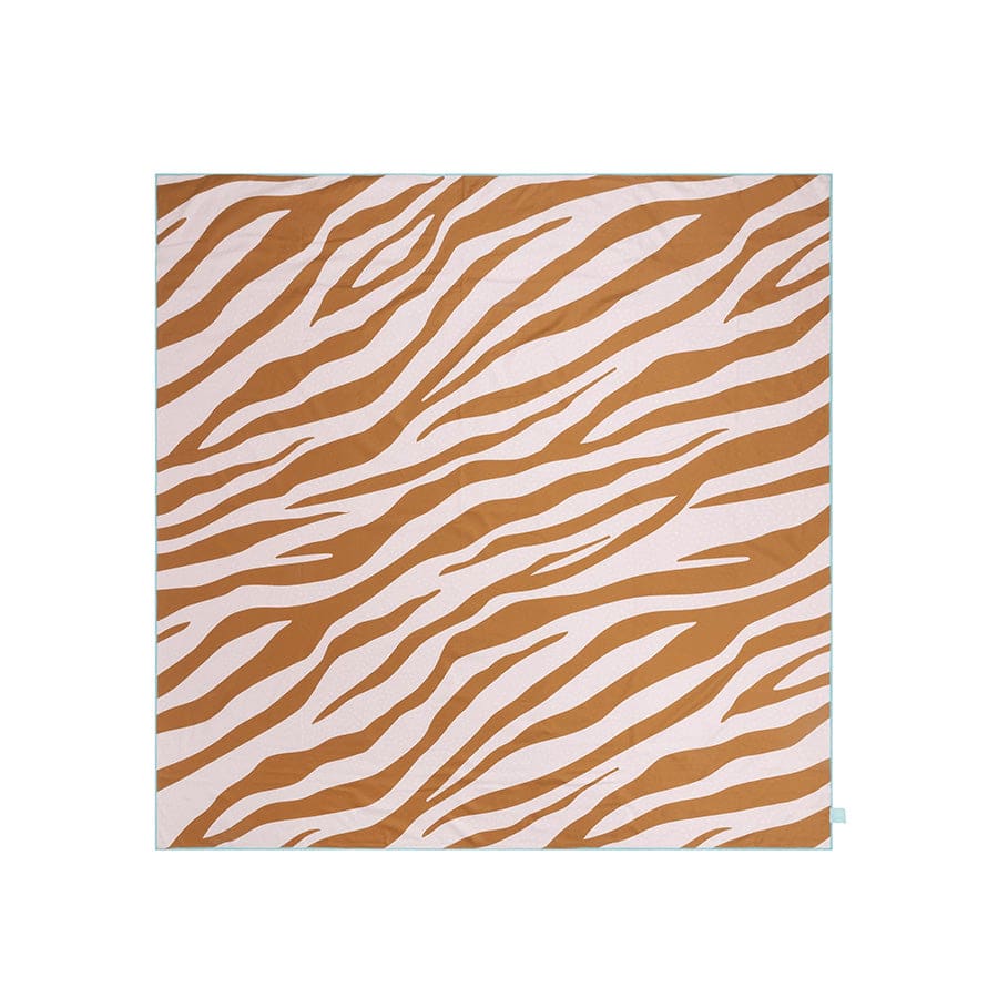 Swim Essentials Strandtuch aus Mikrofaser – Orange/Weiß – Lebendige Streifen – 180 x 180 cm