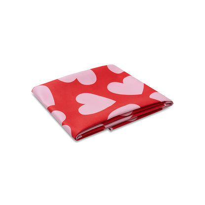Telo Mare Swim Essentials In Microfibra - Rosso - Cuori - 135 X 65 Cm