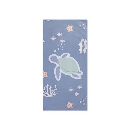 Ręcznik plażowy Swim Essentials z mikrofibry – niebieski – Coral Bliss – 135 x 65 cm