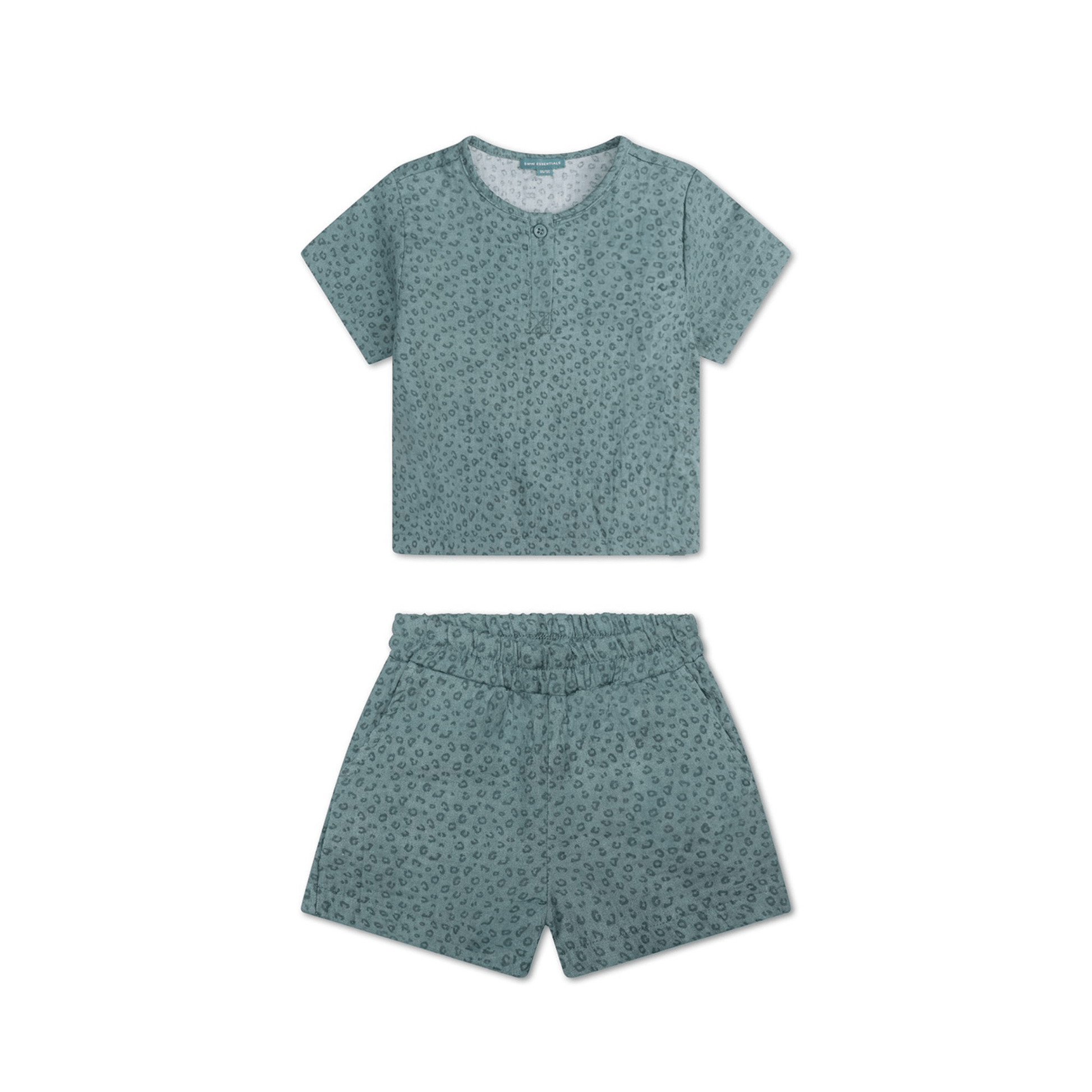 Swim Essentials Beachwear Jongens - Mousseline - Groen - Luipaard