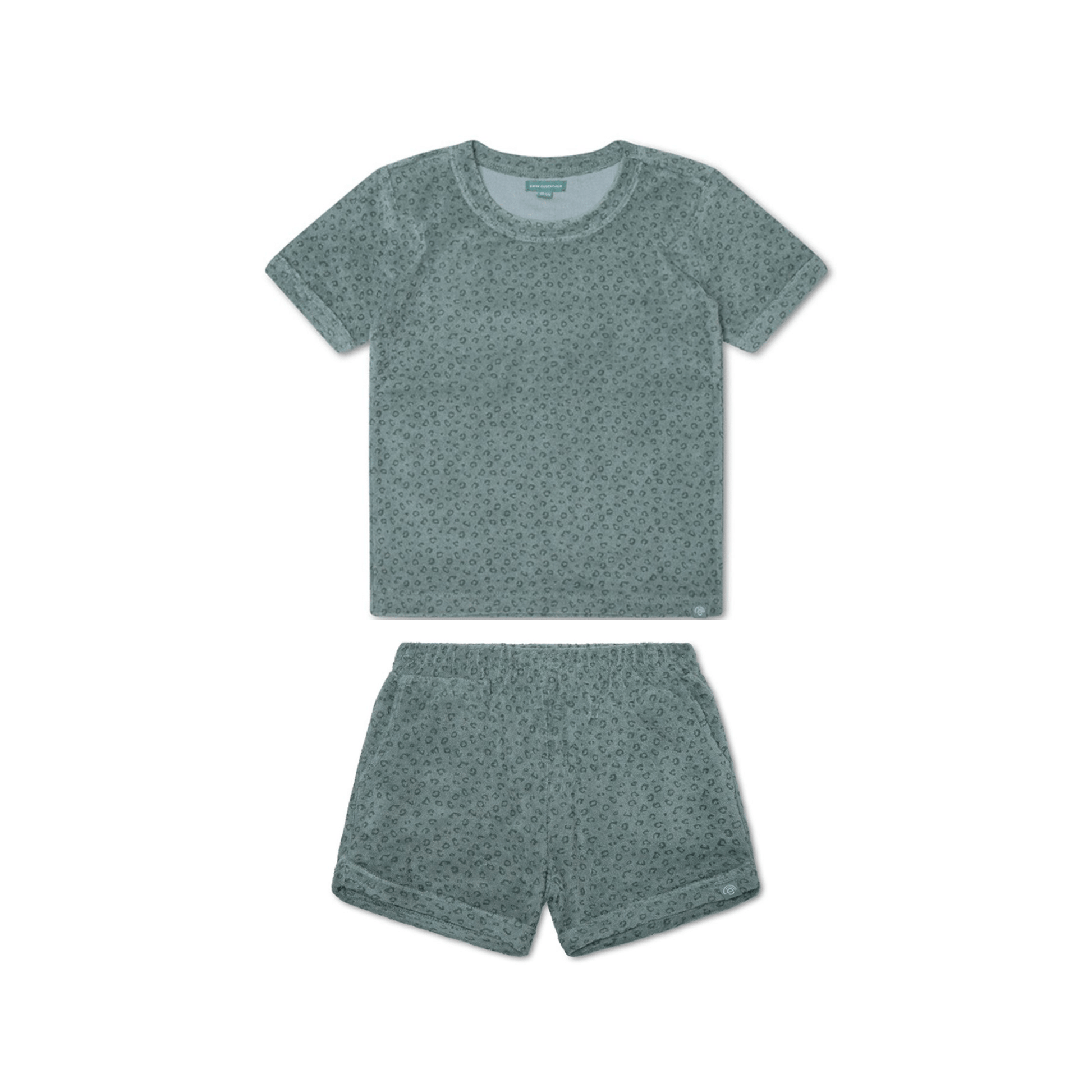 Swim Essentials Beachwear Boys - Terry - Green - Leopard