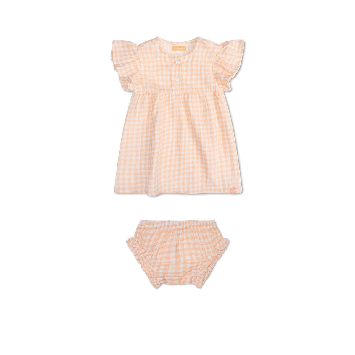 Swim Essentials Beachwear Dívčí šaty - Mušelín - Oranžová/bílá - Sunset Grid