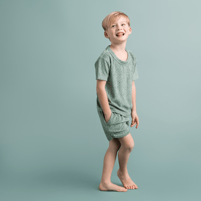 Swim Essentials Beachwear Ragazzi - Mussola - Verde - Leopardato