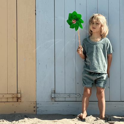 Swim Essentials Beachwear Jungen – Musselin – Grün – Leopard