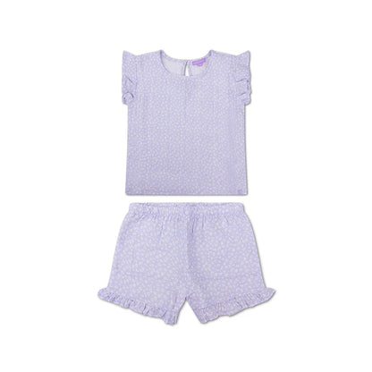 Swim Essentials Imbracaminte de plaja Fete - Muslin - Lila - Leopard