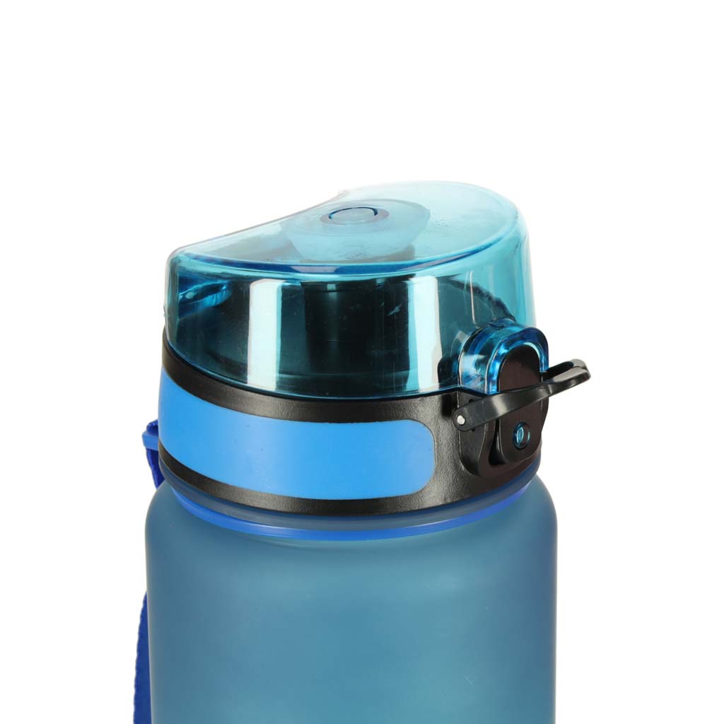 Water Bottle Bidon With Straw Handle Sports 600ml Blue-green