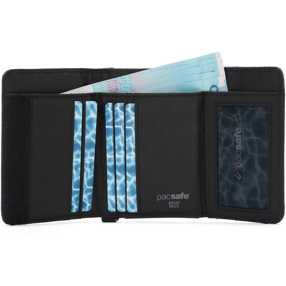 Pacsafe Rfidsafe Trifold Wallet Dark Denim