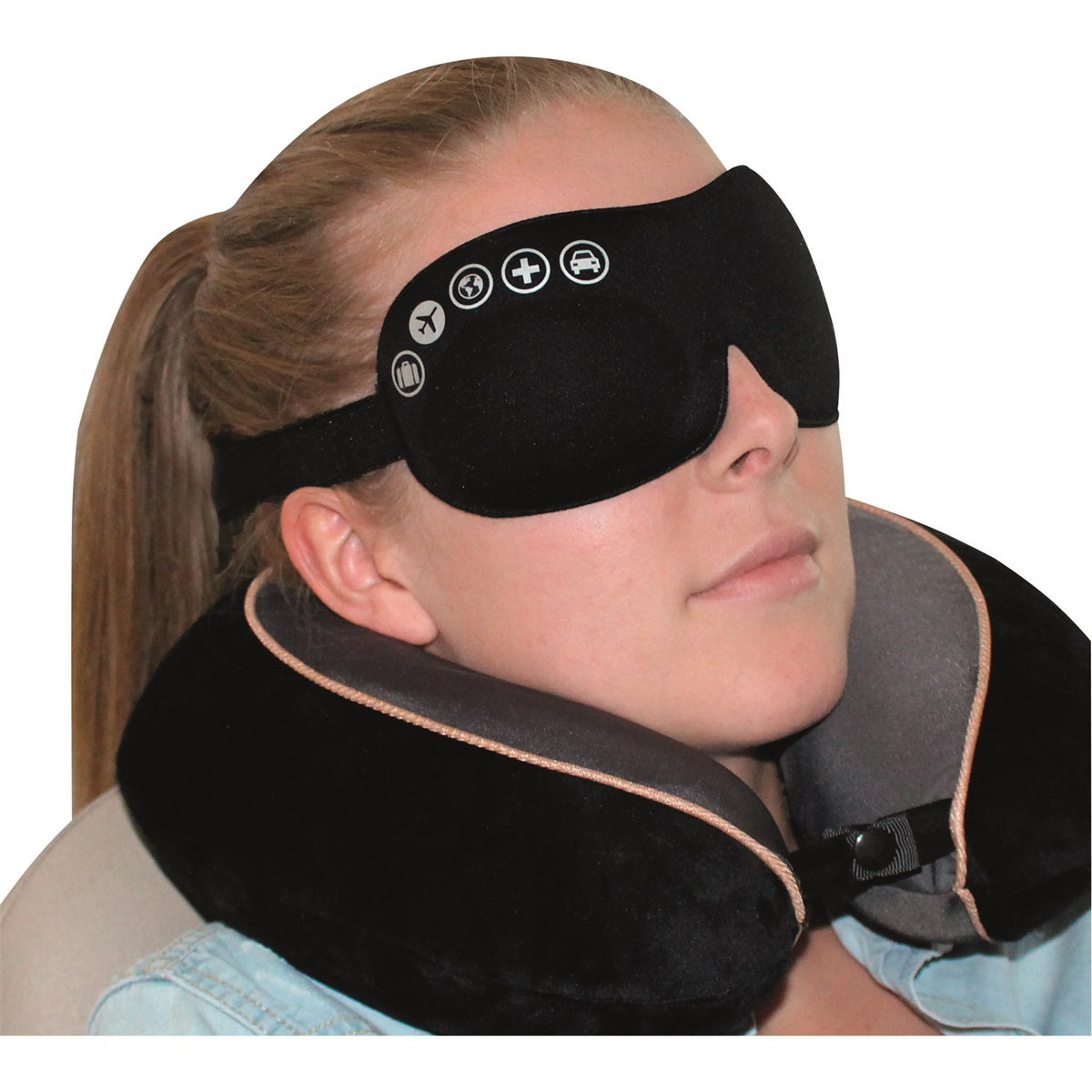 Maschera per gli occhi e tappi per le orecchie Travelsafe (maschera preformata)