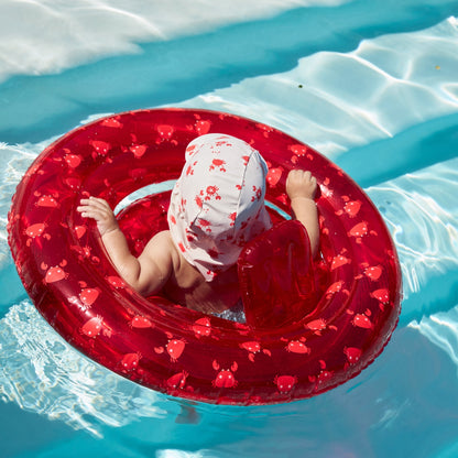 Cuffia solare Swim Essentials - Beige/rosso - Crabby