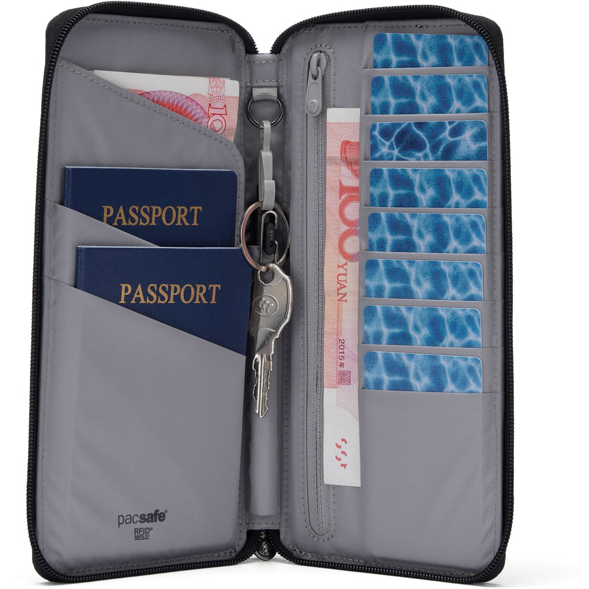 Pacsafe Rfidsafe Reisportemonnee Gitzwart