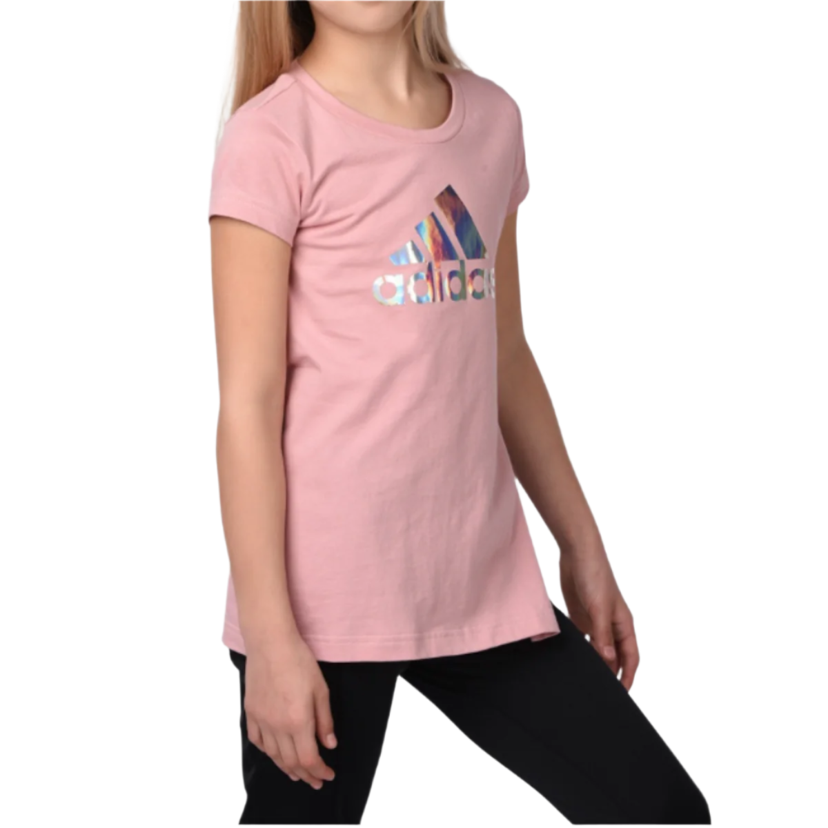 T-shirt da bambino con stampa metallizzata di Adidas
