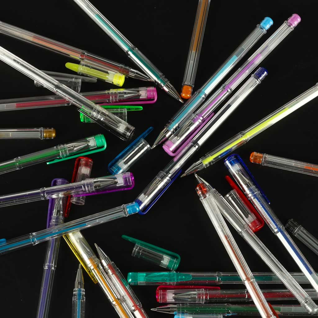 Color Glitter Gel Pens Set Of 25pcs.