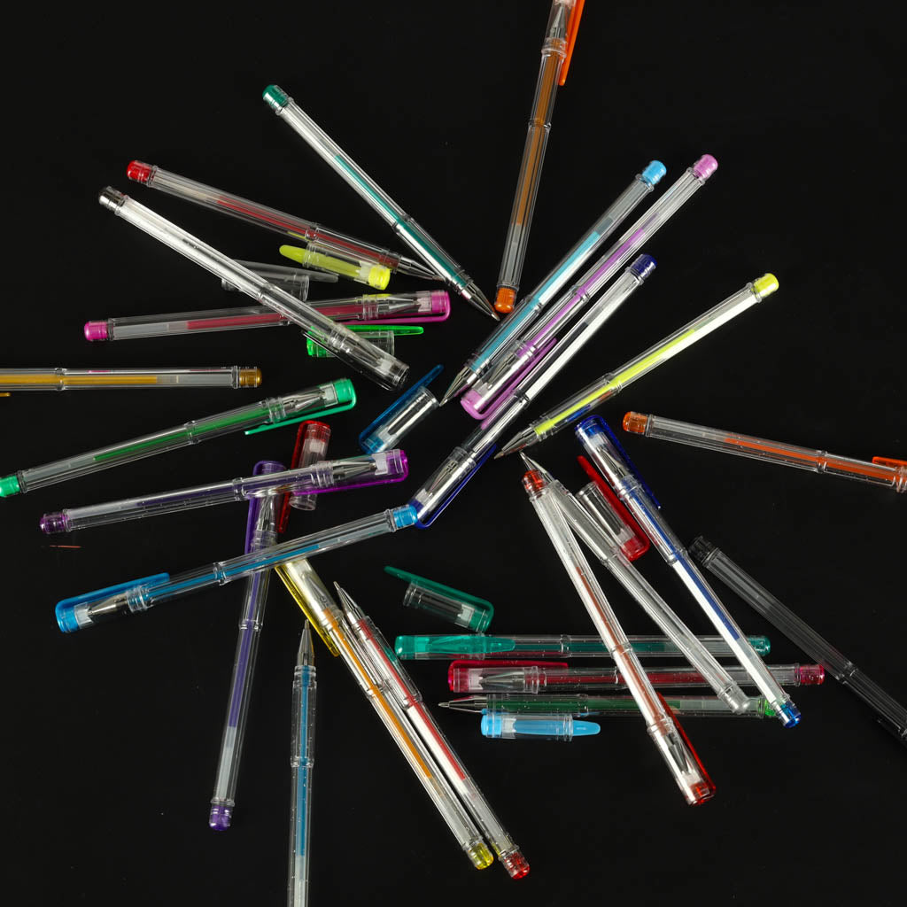 Color Glitter Gel Pens Set Of 25pcs.