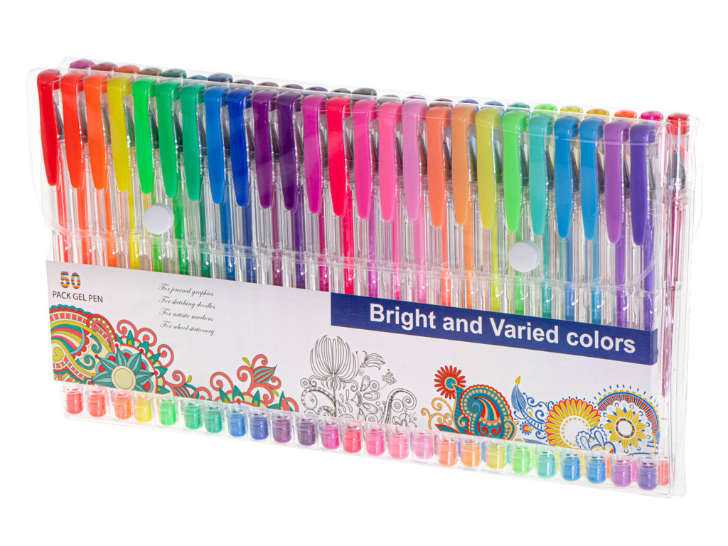 Color Glitter Gel Pens Set Of 50pcs.
