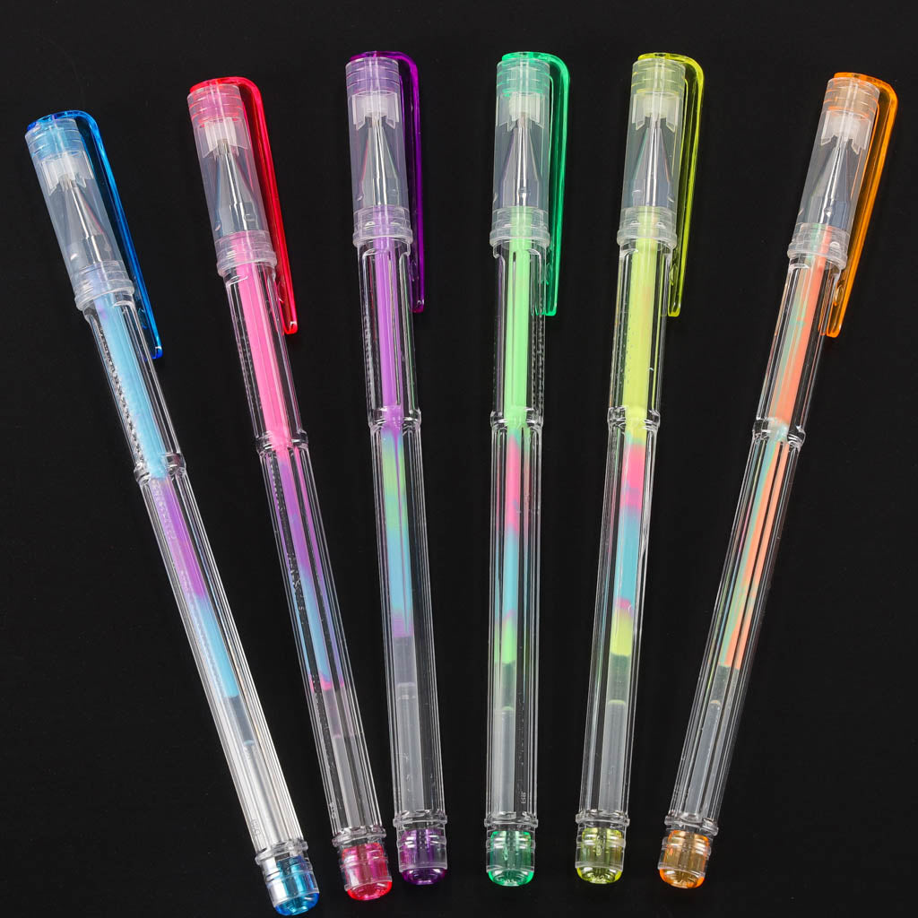 Canetas de gel coloridas em estojo 100 peças + 100 recargas