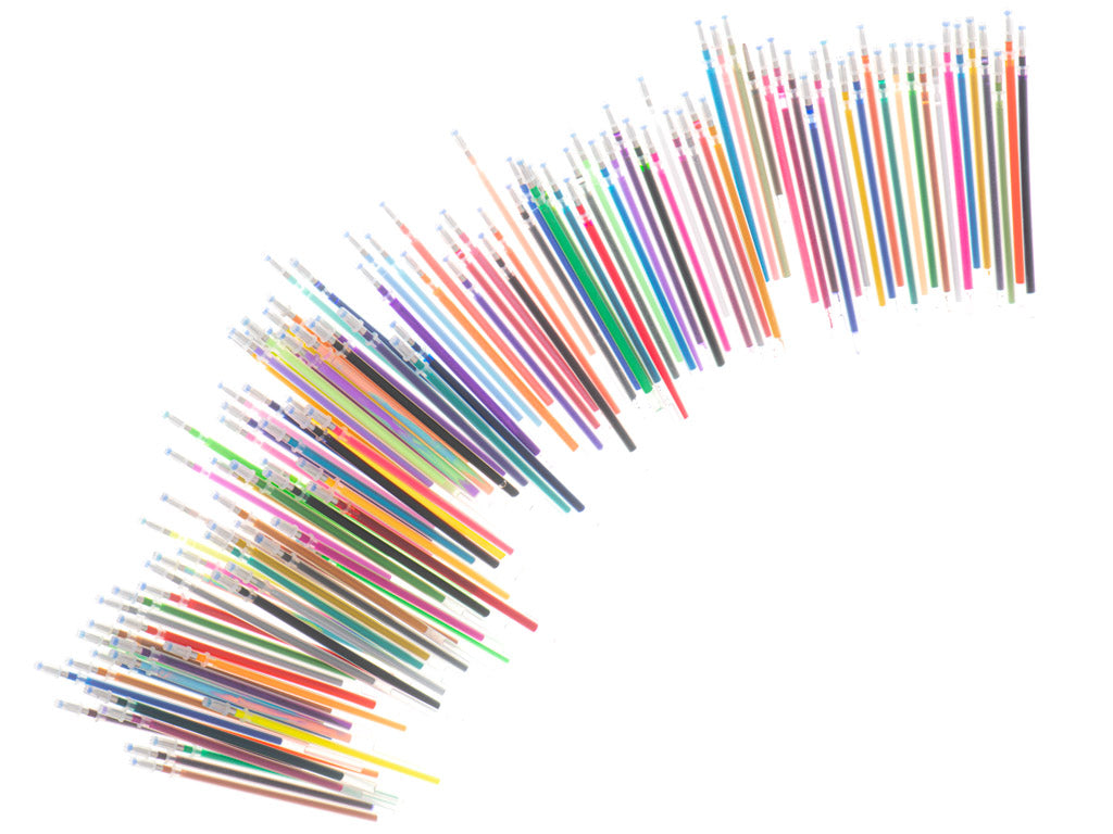 Color Gel Pens In Case 120pcs + 120 Refills