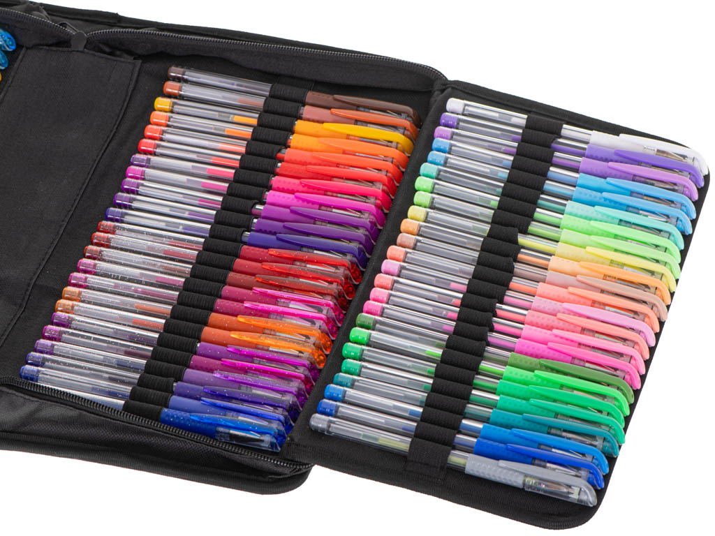 Color Gel Pens In Case 120pcs + 120 Refills