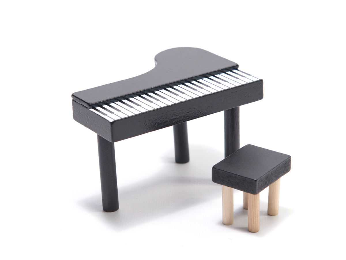 Maison de poupée en bois Mdf + meubles 78cm Led noire