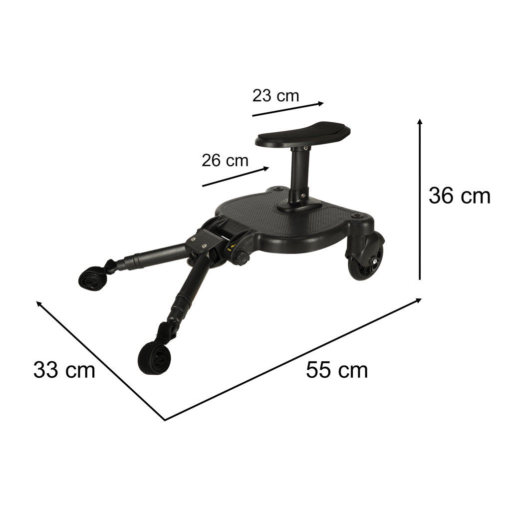 Stroller Add-on With Baby Seat Black
