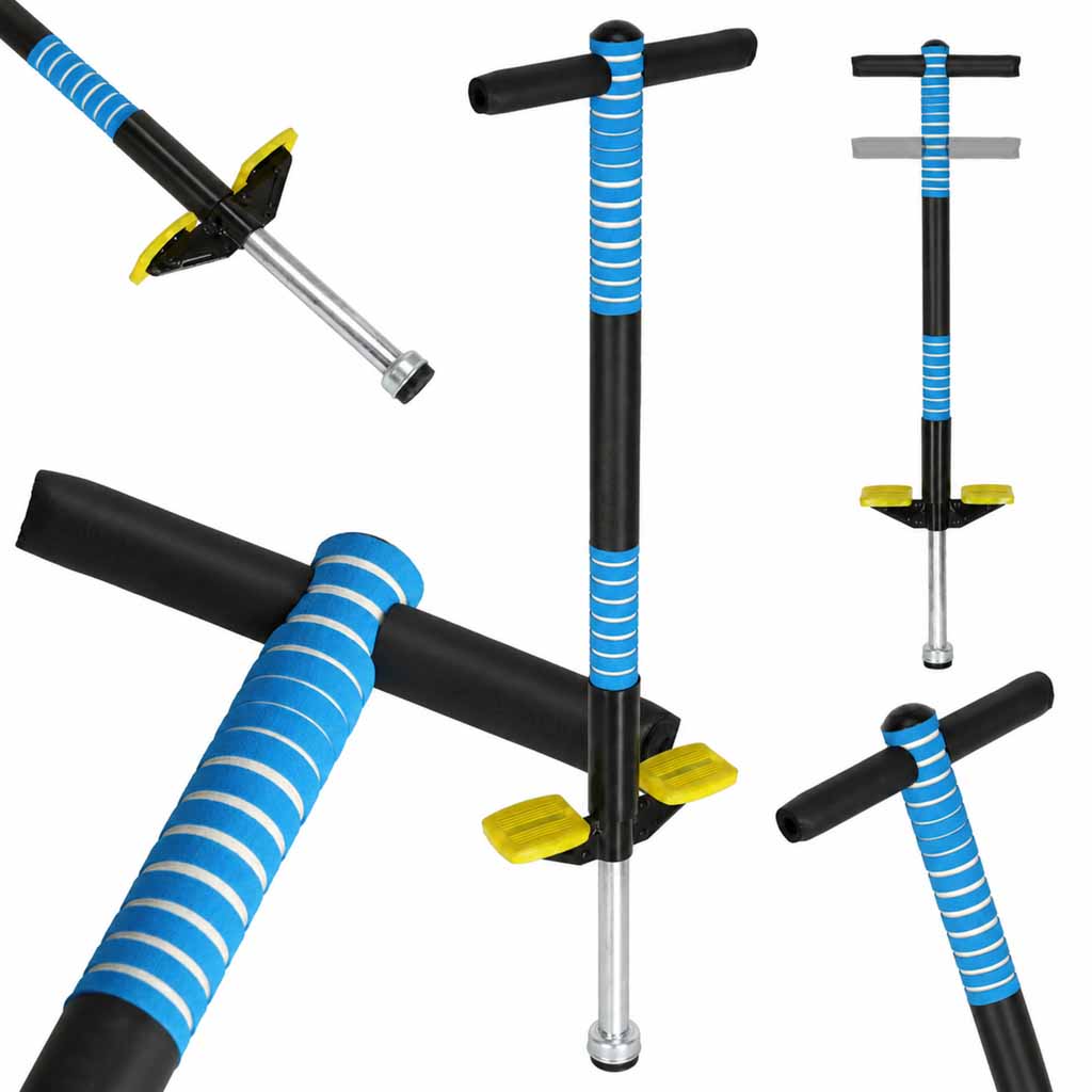 Justerbar Pogo Jumping Bar Blue