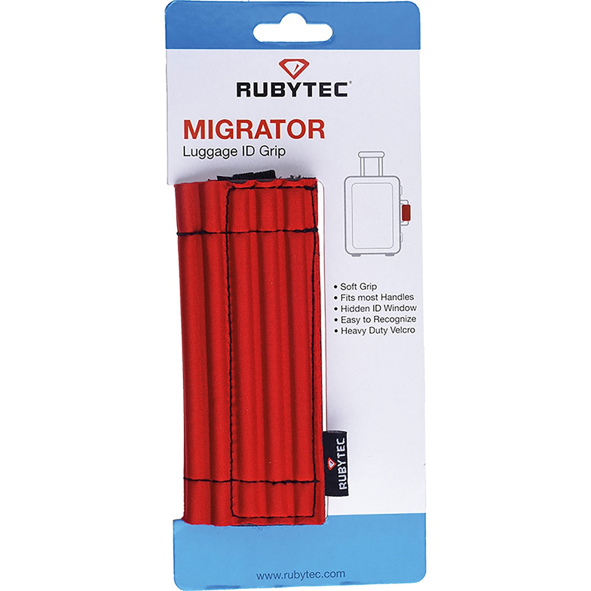 Rubytec Migrator Luggage Id Grip Red