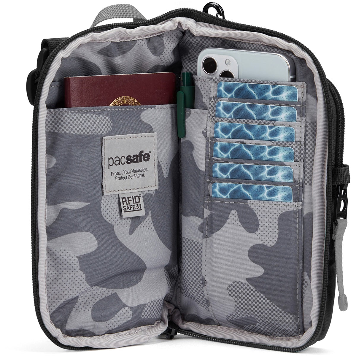 Pacsafe Go Tech Crossbody Jet Black