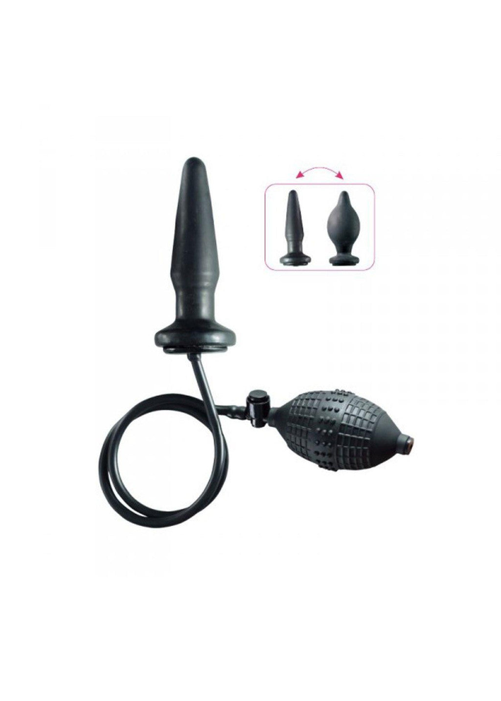 Inflatable Anal Plug Waterproof S 12.3 Cm Black
