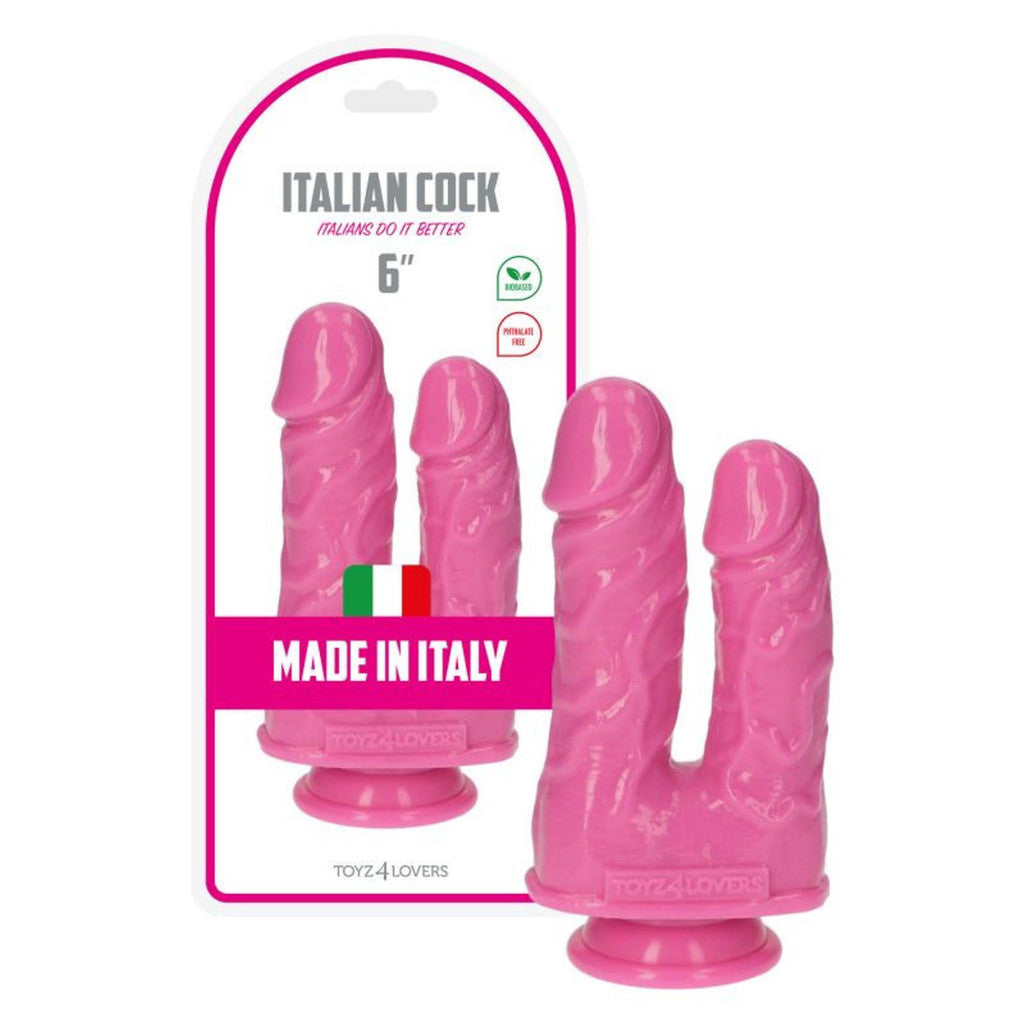 Caino E Abele Dildo Dual Stimulation Suction Cup Pink