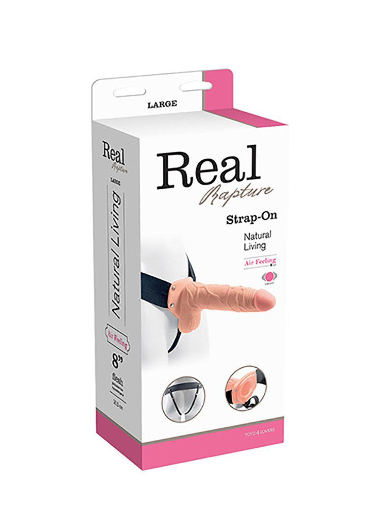 Vibrator Strap-on Dildo Hollow Adjustable Strap Flesh-colored 20 Cm