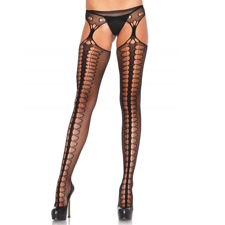 Leg Avenue – Exclusive Black Stockings With Suspenders