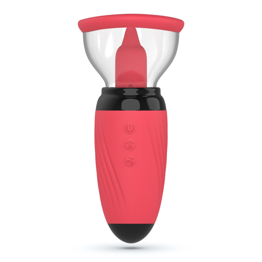 Crushious Stimulator With Suction And Vibrating Tongue Usb Charging 14.6 Cm Black