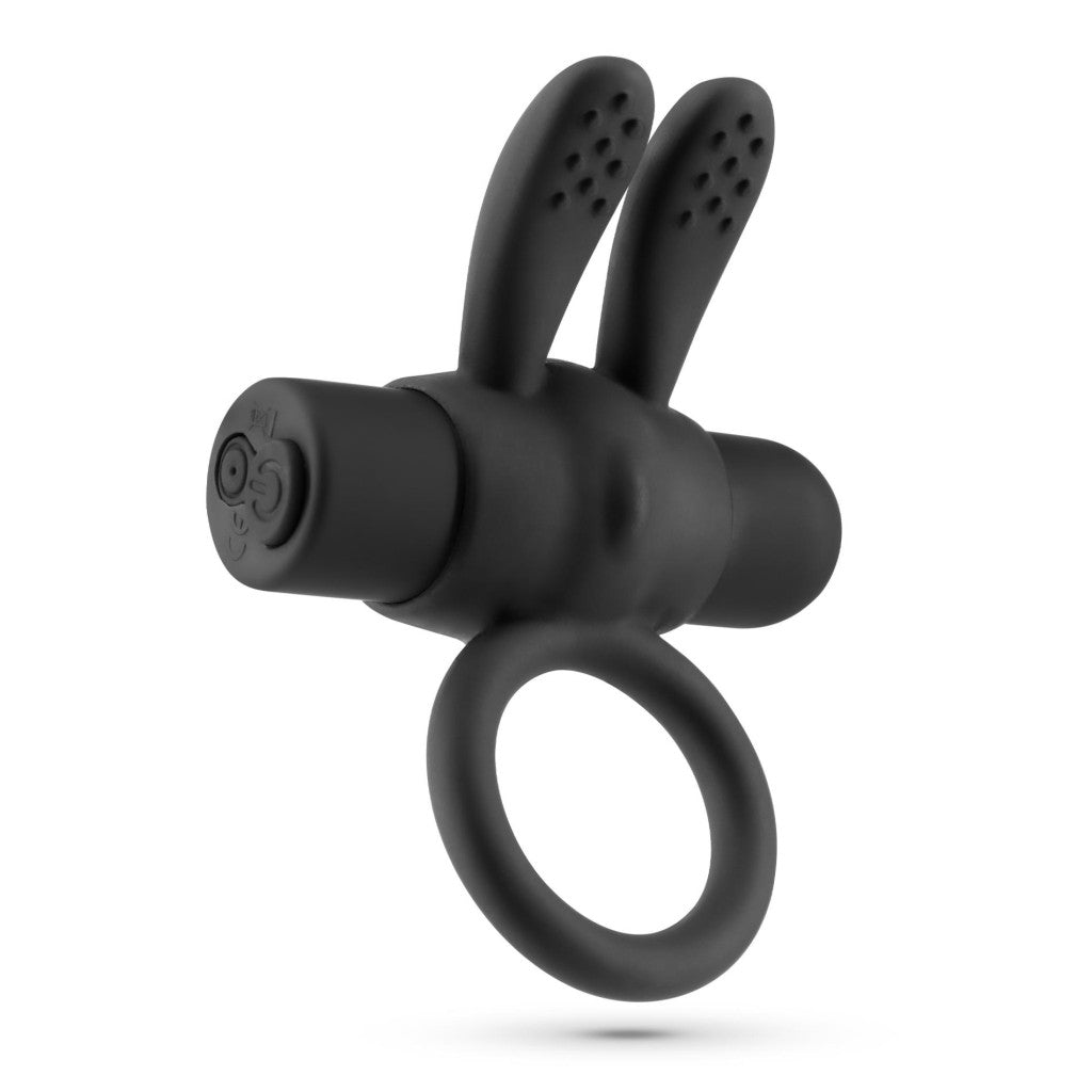 Crushious Penis Ring Remote Control Vibrator 10 Modes 7.6 Cm Black