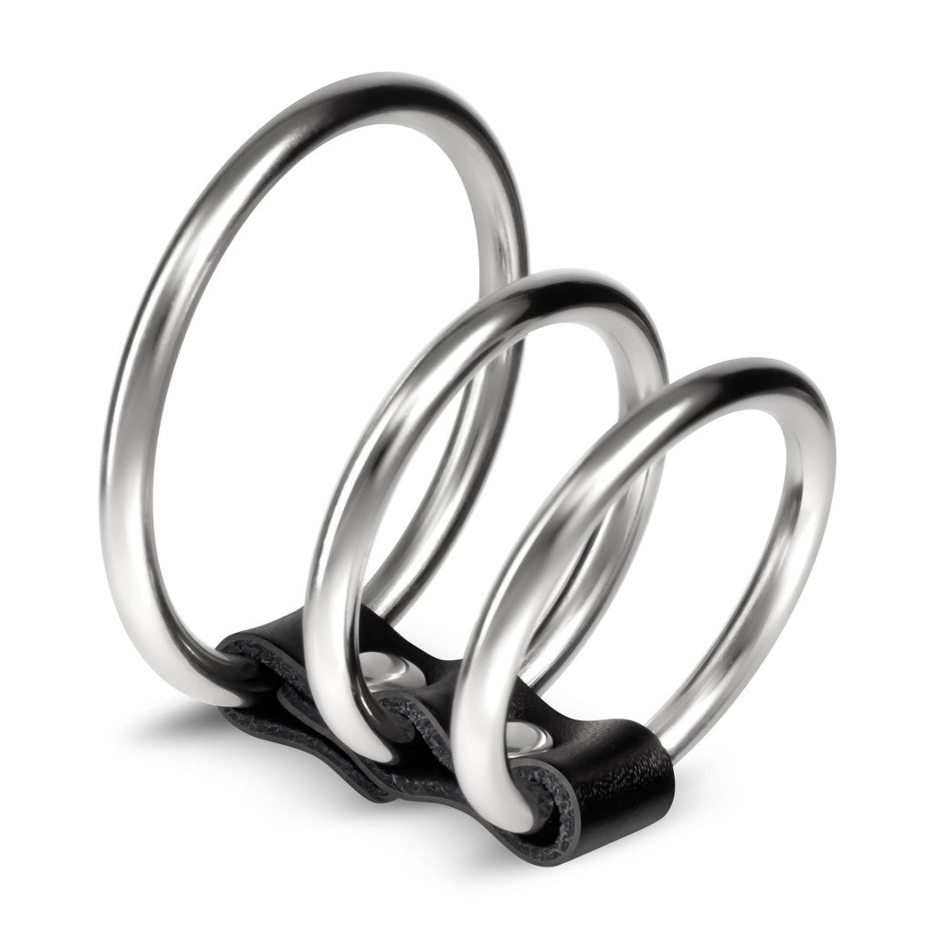 Crushious Penis Ring Tight Grip Heat Effect 3.8-5 Cm Metal Set