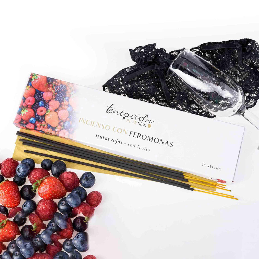 Tentación Play Incense Stick Set 25 Pcs Red Berry Pheromone