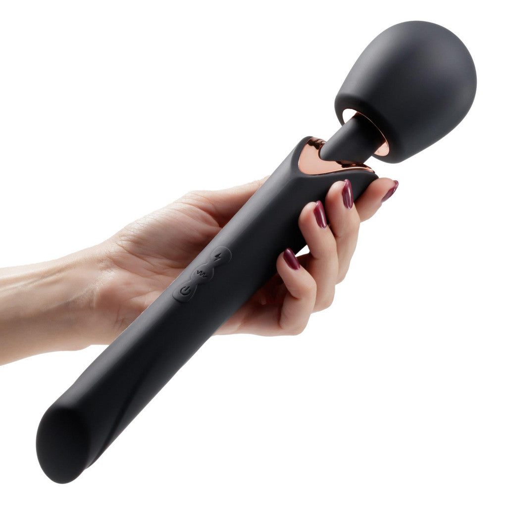 Crushious Wand Massager 10 Vibration Levels Climax Mode 30 Cm Black