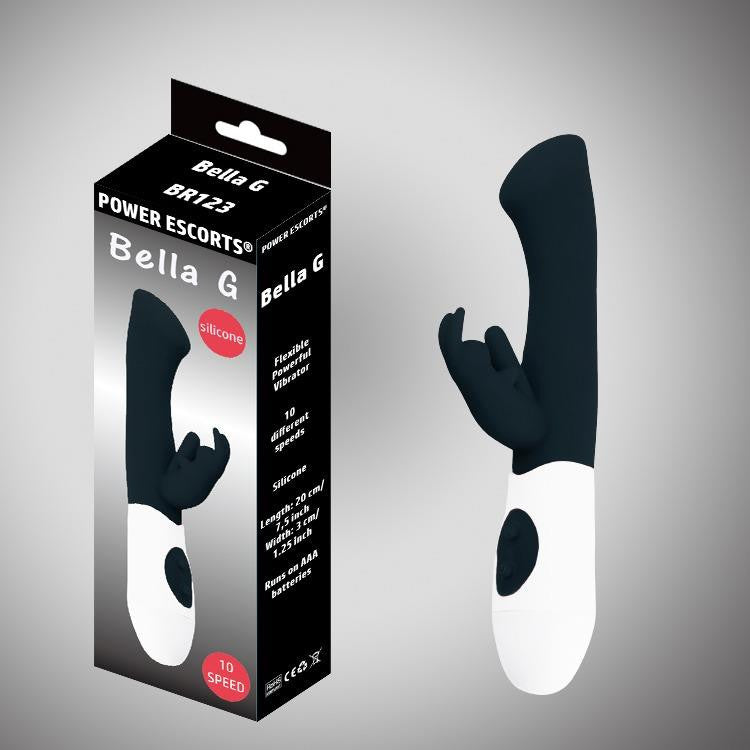 Bella G Vibrator Dotted G-spot Stimulator Waterproof Black 20 Cm