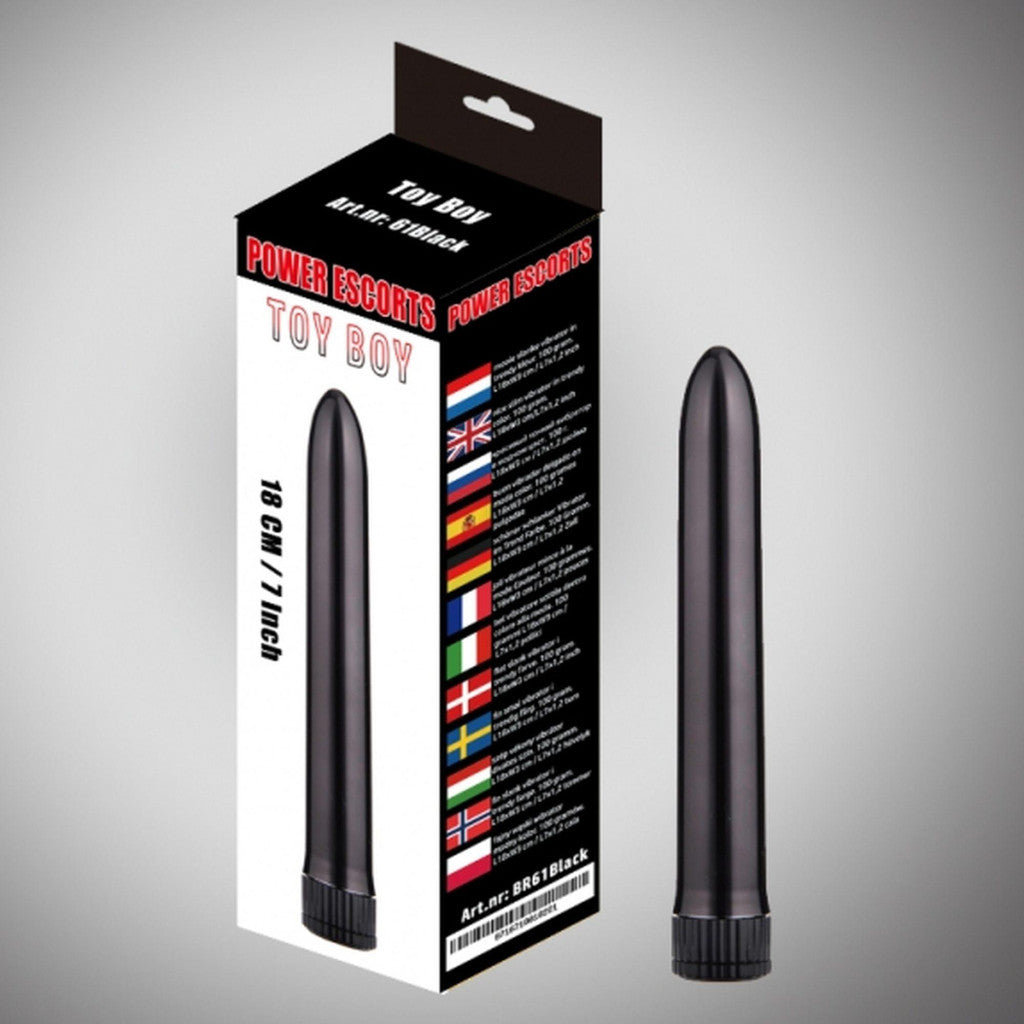 Vibrator Smooth Surface Stepless Vibration Black 18 Cm